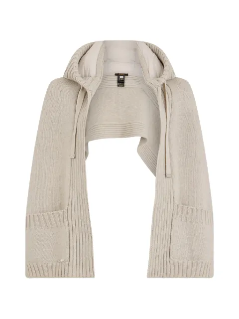Moorer Luisia-Cwh hooded chunky-knit scarf