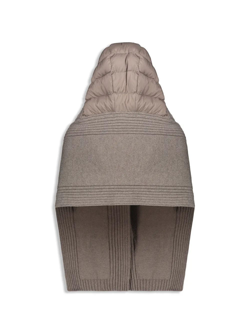 Moorer Geribbelde sjaal met capuchon Beige