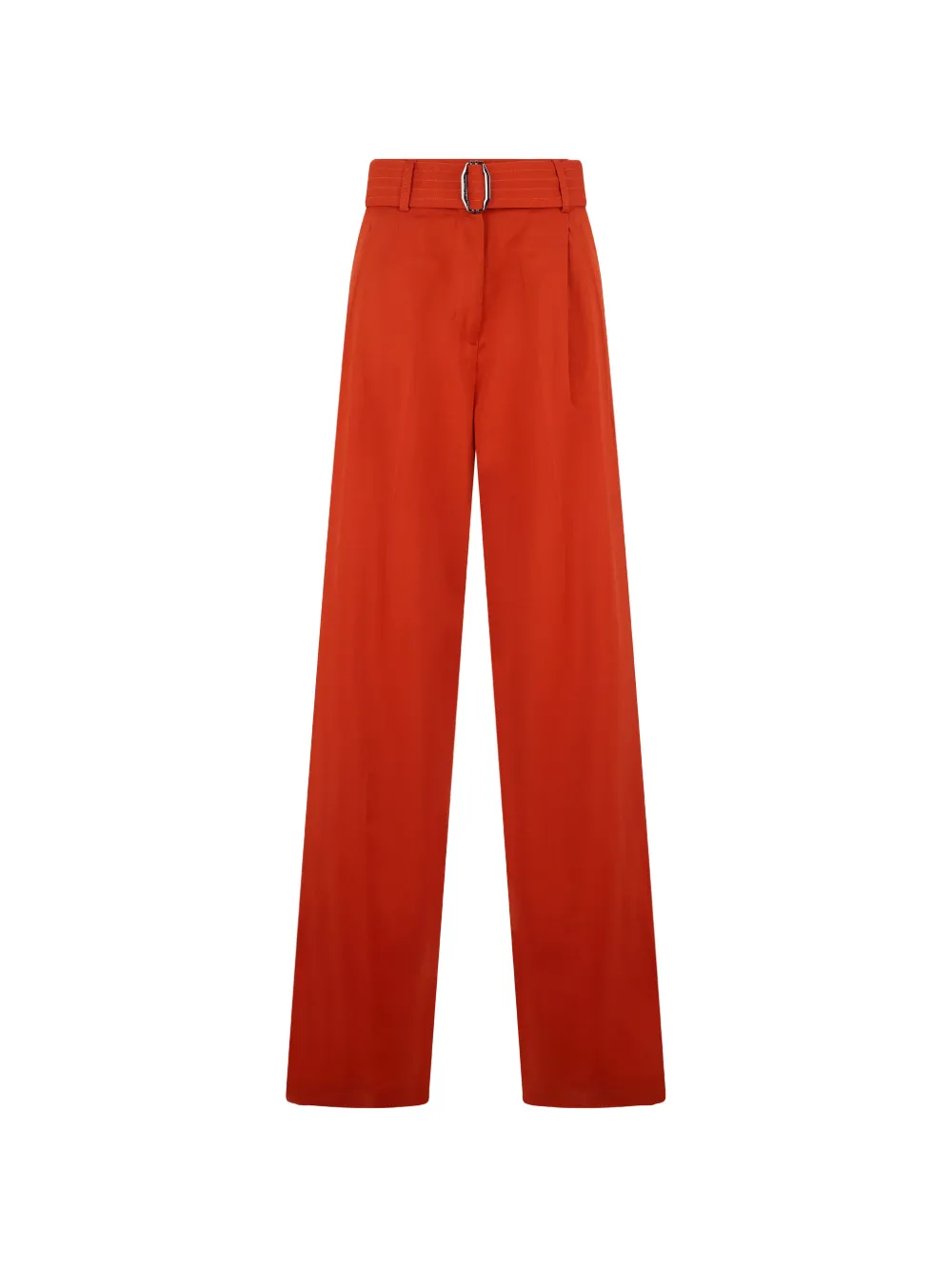 Moorer Lorian-Wrl broek met wijde pijpen en ceintuur Rood