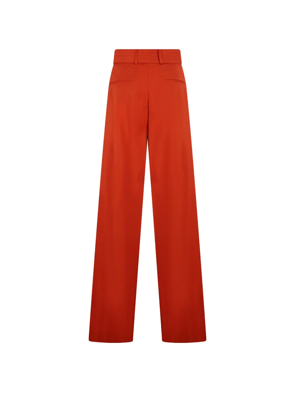 Moorer Lorian-Wrl broek met wijde pijpen en ceintuur Rood