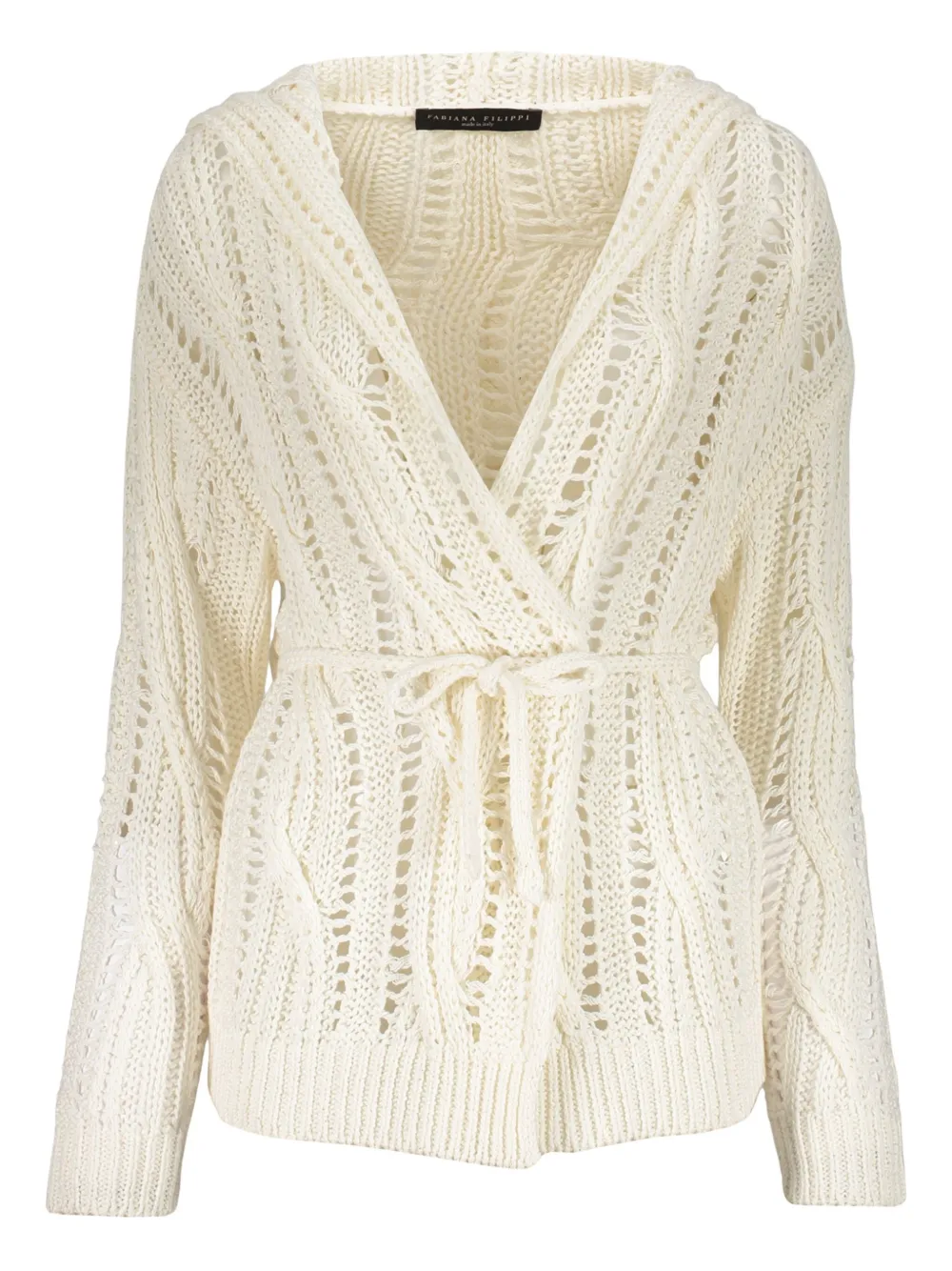 open-knit cardigan