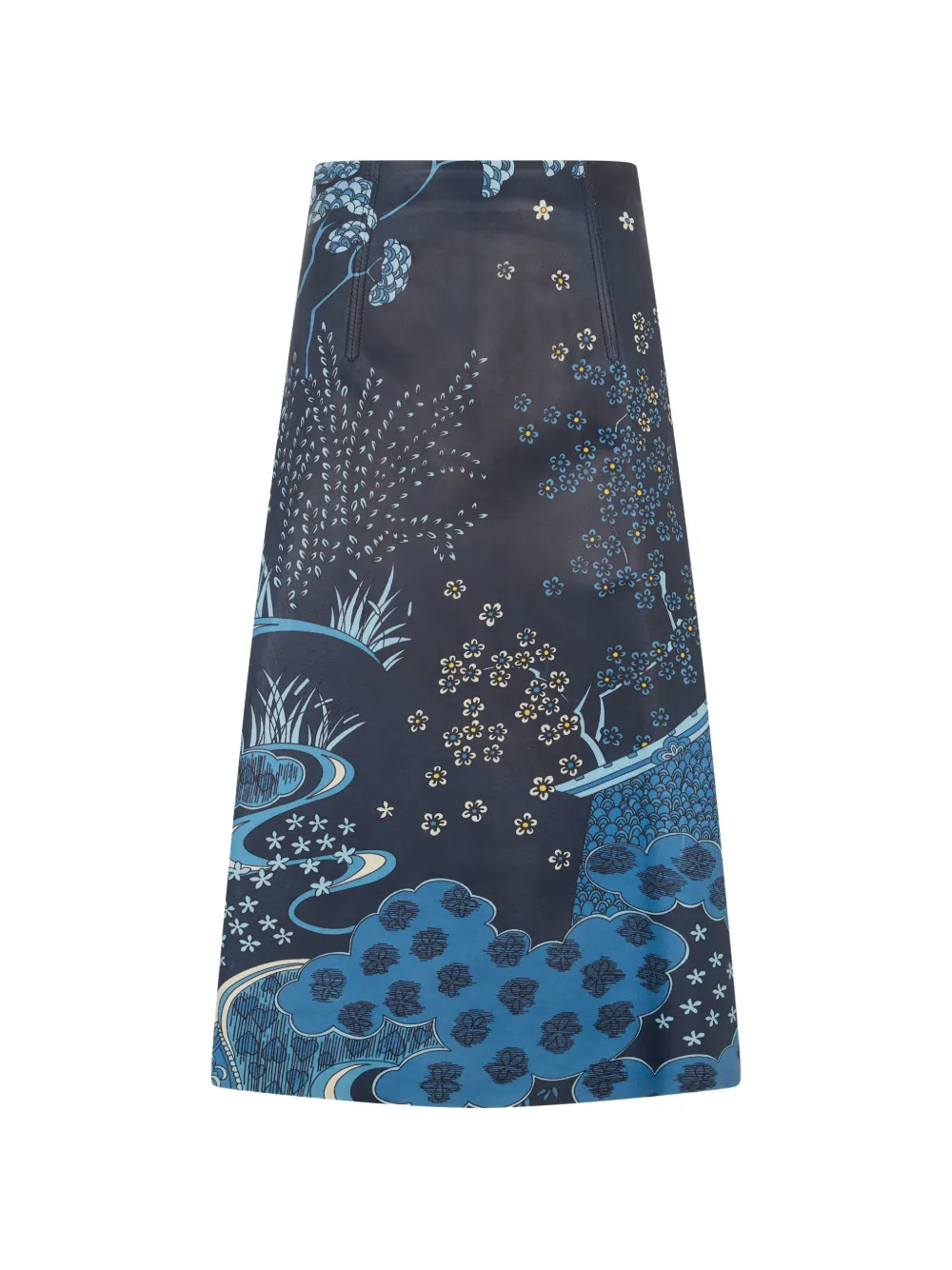 Valentino Garavani floral-print skirt - Blu
