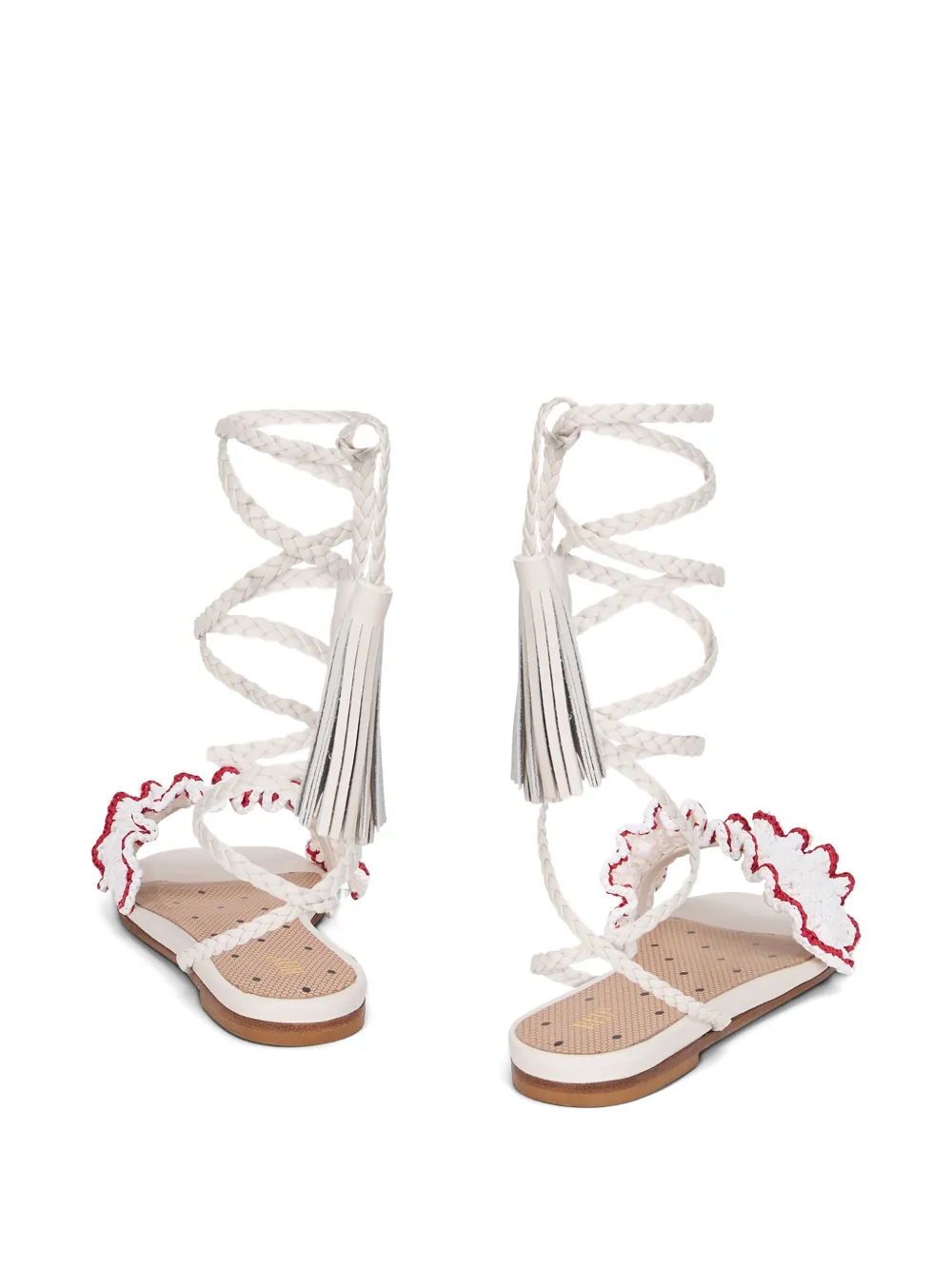 RED(V) Sandalen met ruches Wit