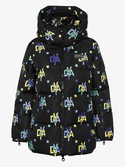 Duvetica monogram-print puffer jacket