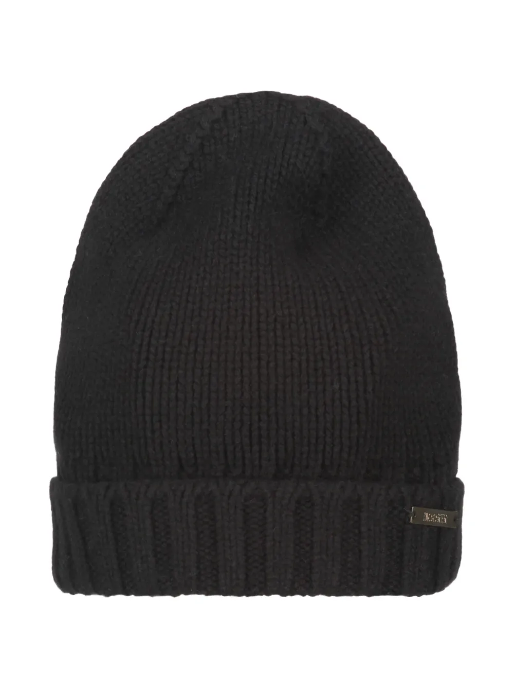 Moorer Vetta ribbed-knit beanie hat Zwart