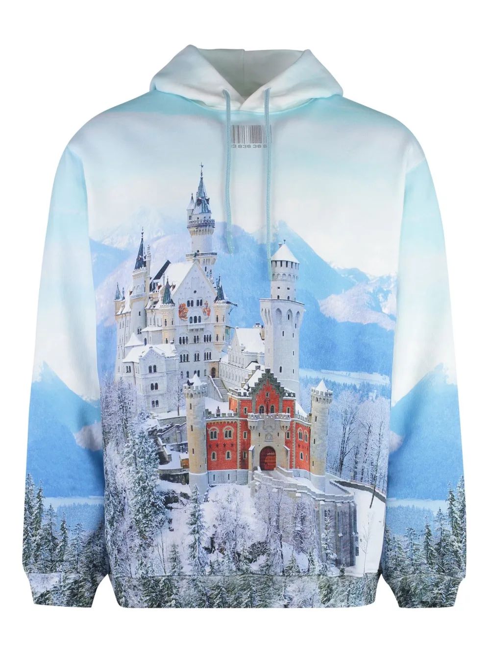 VETEMENTS Neuschwanstein Winter katoenen hoodie Blauw