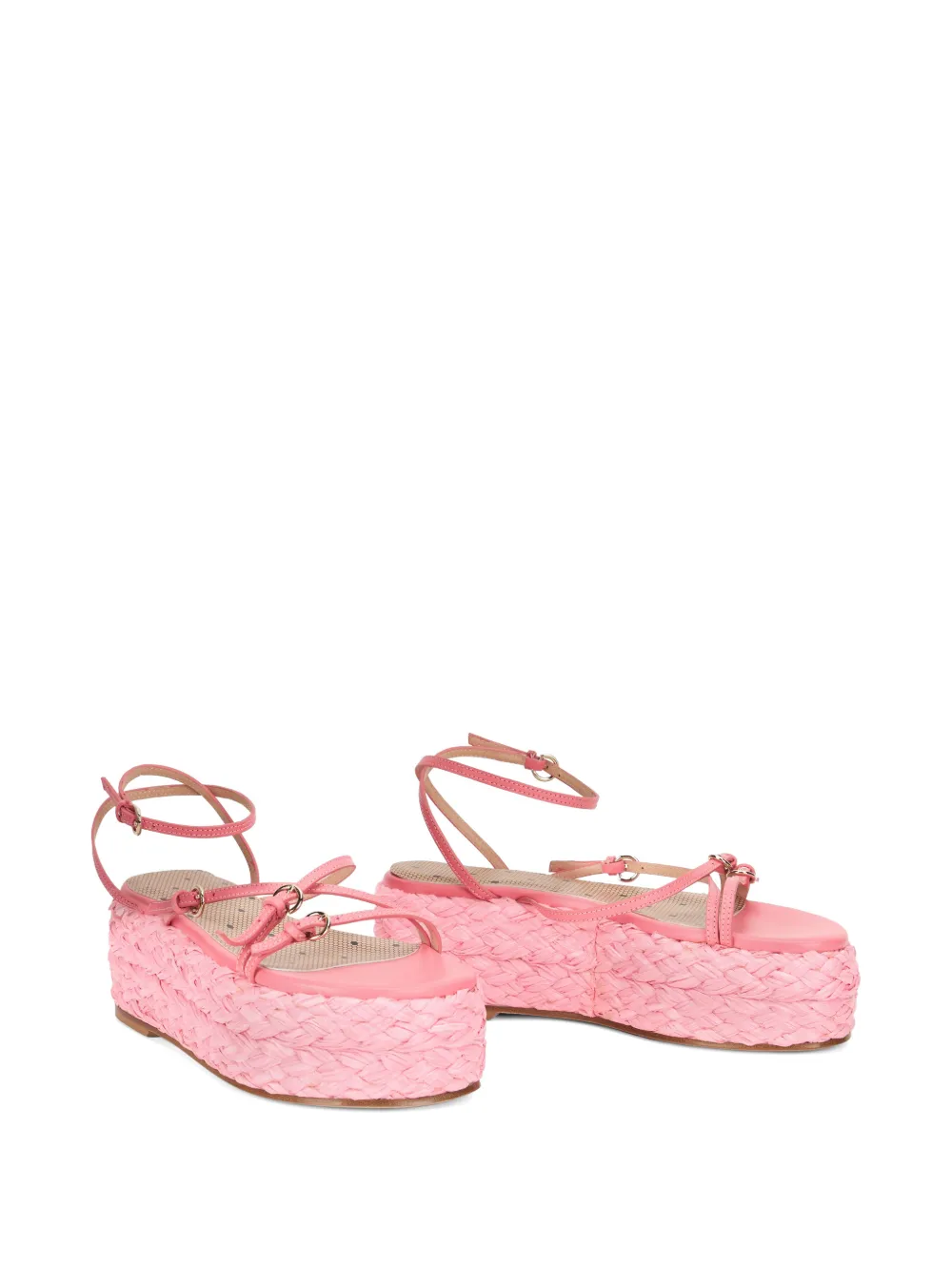 RED(V) Espadrilles met plateauzool en bandjes Roze