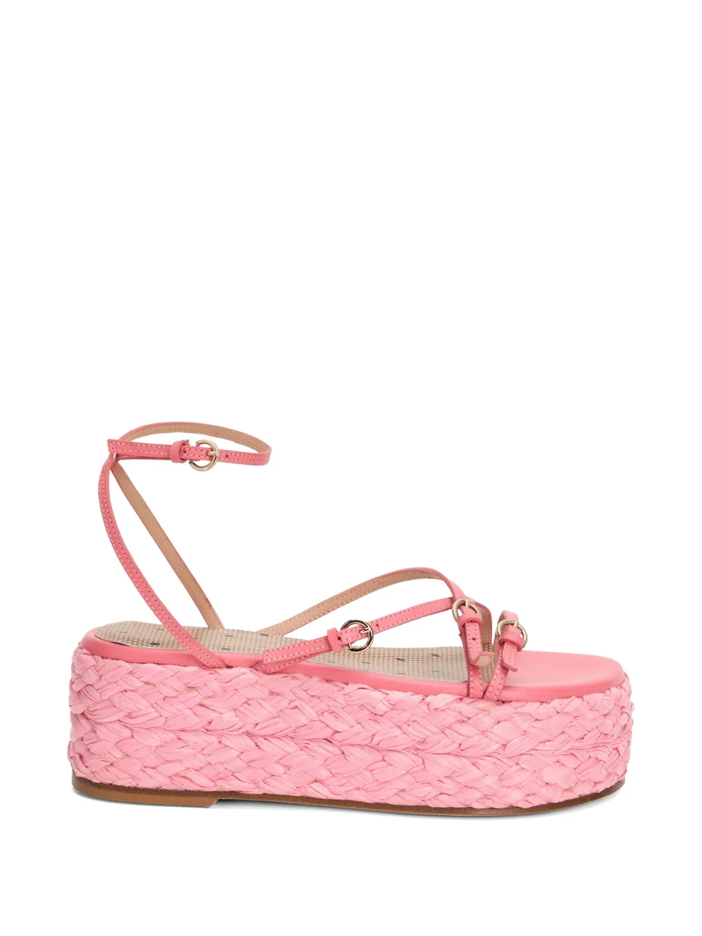 RED(V) Espadrilles met plateauzool en bandjes Roze