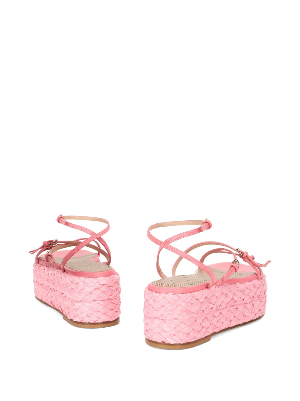 RED(V) Espadrilles met plateauzool en bandjes Roze
