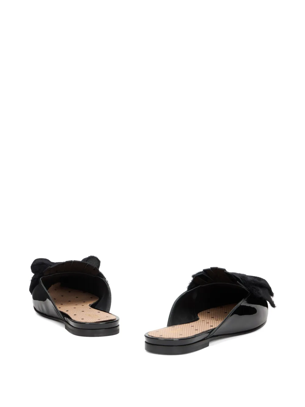 RED(V) bow slip-on loafers Zwart