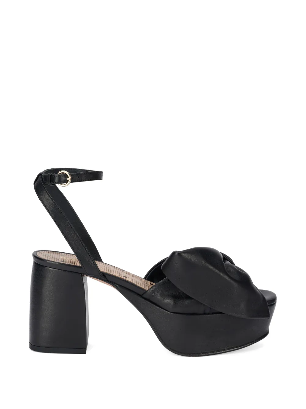 RED(V) bow platform sandals - Nero