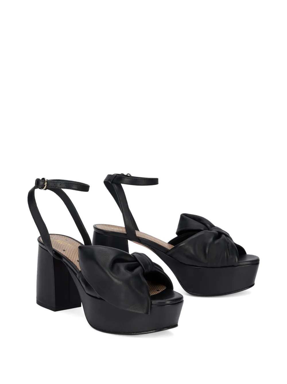 RED(V) Sandalen met plateauzool en strik Zwart