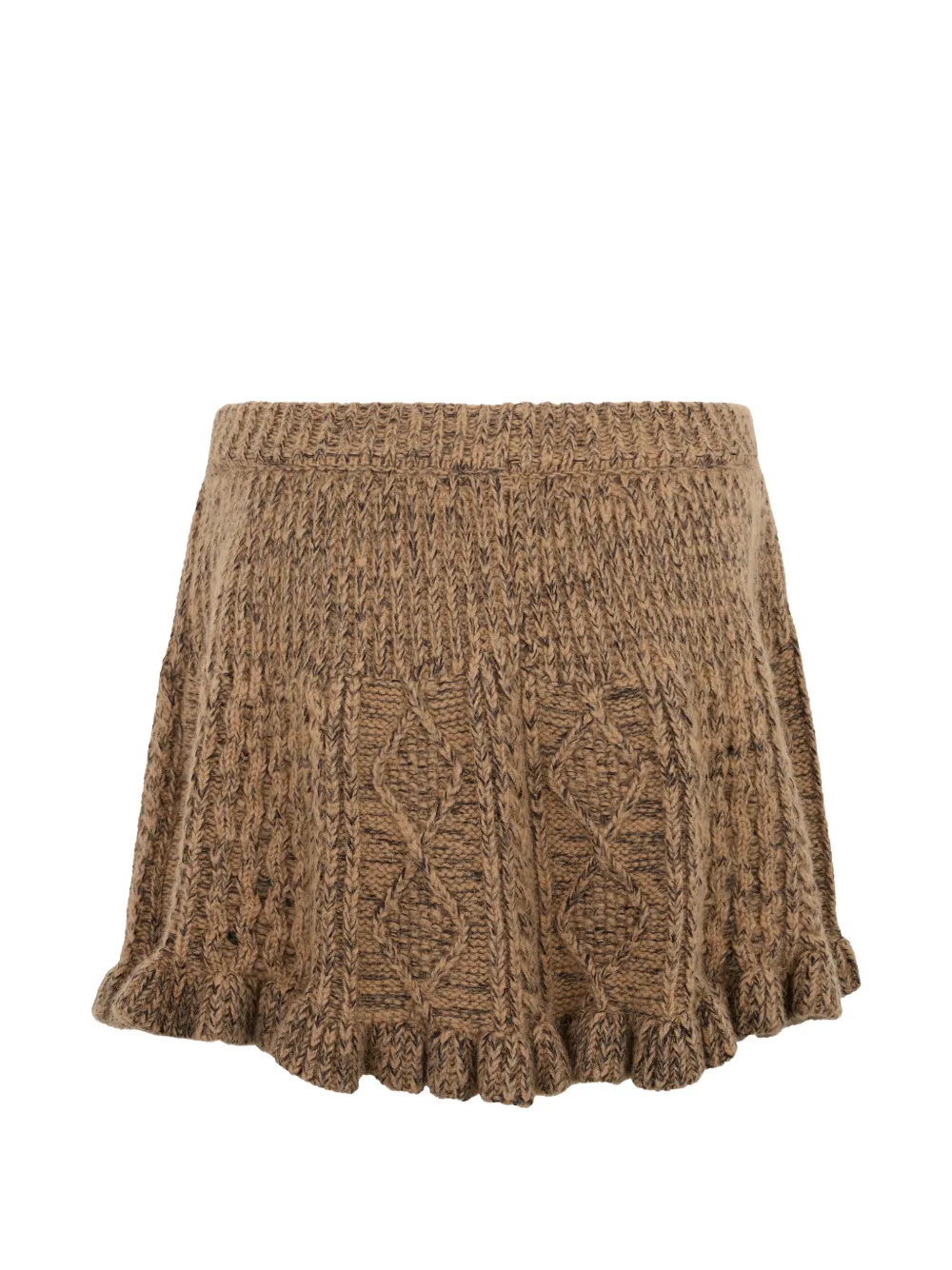 RED Valentino Kabelgebreide rok met ruches Bruin