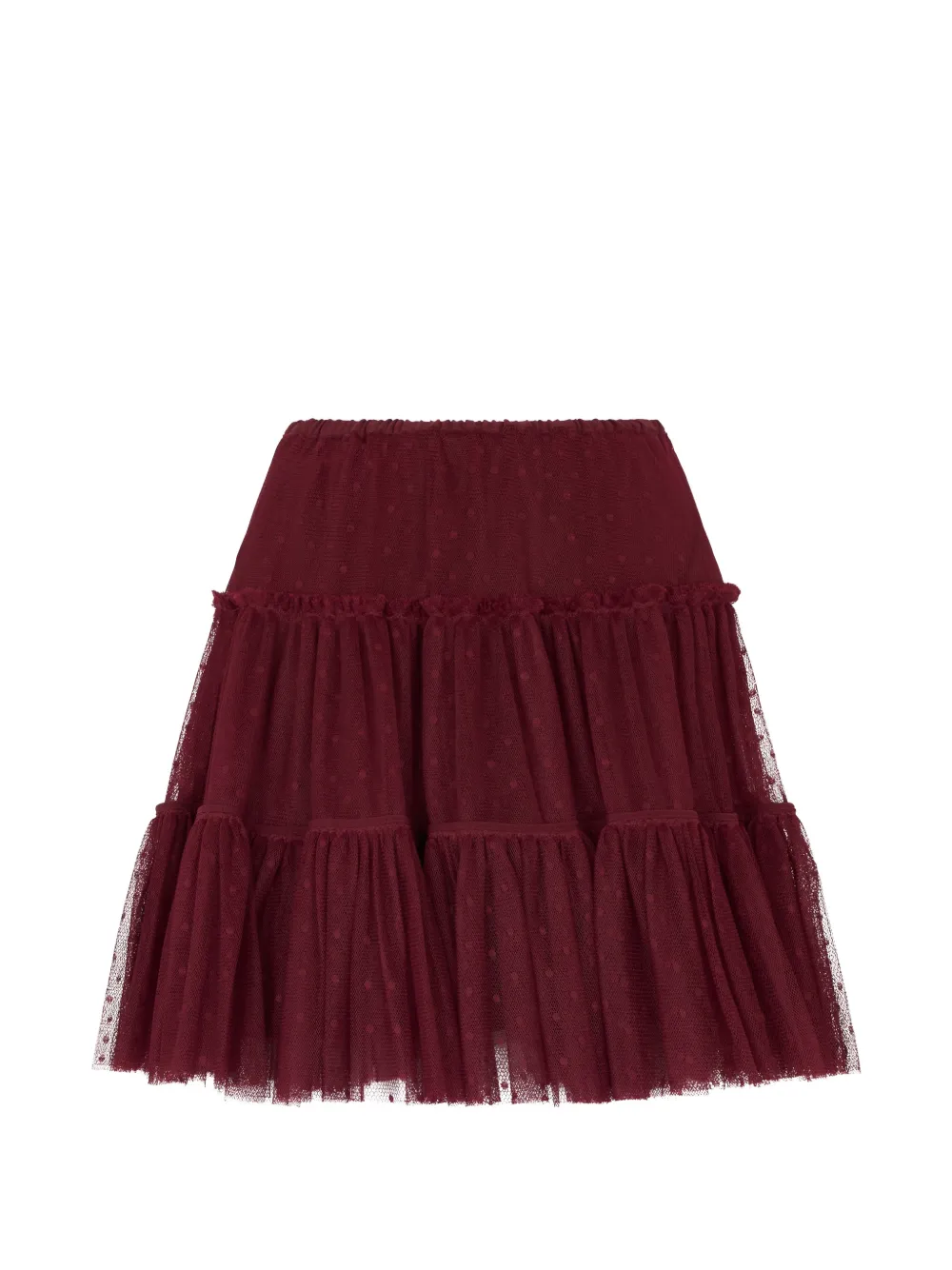 Valentino Garavani ruffled polka-dot skirt - Rosso