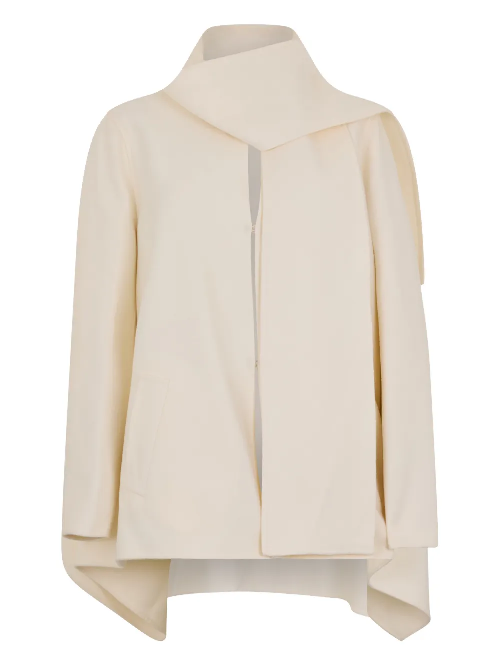 Valentino Garavani Caban draped collared jacket - Nude