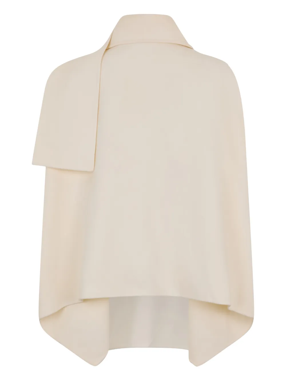  Valentino Garavani Caban Draped Collared Jacket - Neutrals 