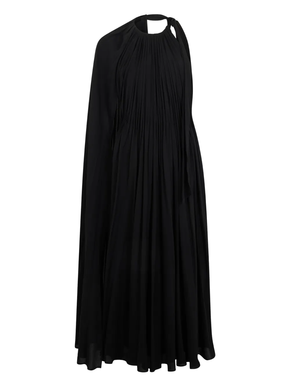 Valentino Garavani draped tie-detail midi dress - Schwarz