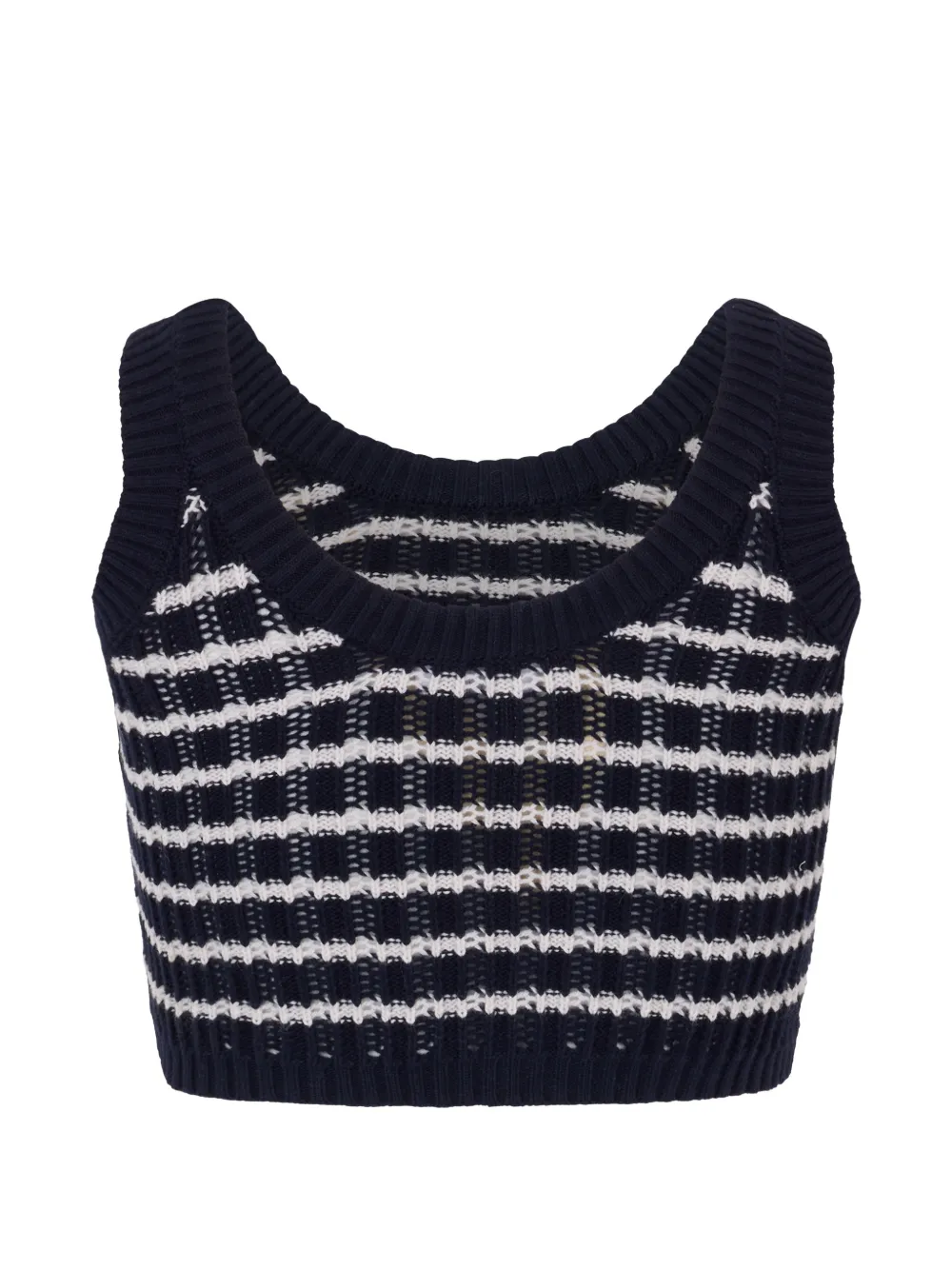 Valentino Garavani striped knitted top - Blau