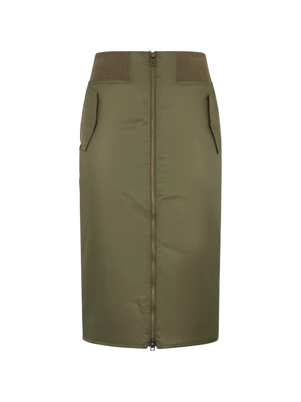 Valentino Garavani full-zip midi skirt - Verde