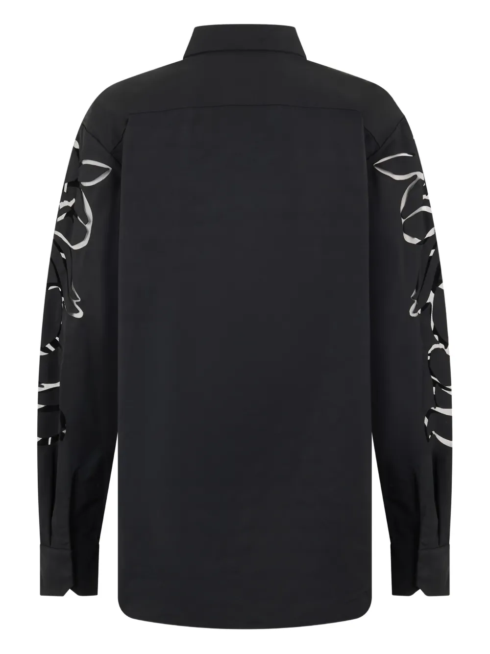 Valentino Garavani Shirtjack met uitgesneden bloemen Zwart