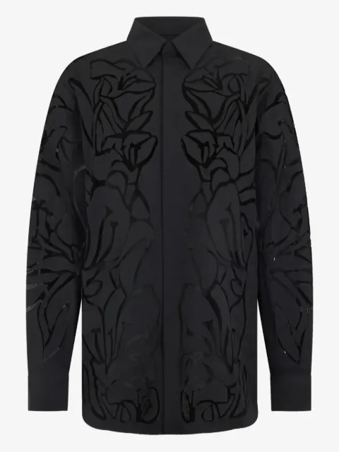 Valentino Garavani floral cut-out shirt jacket