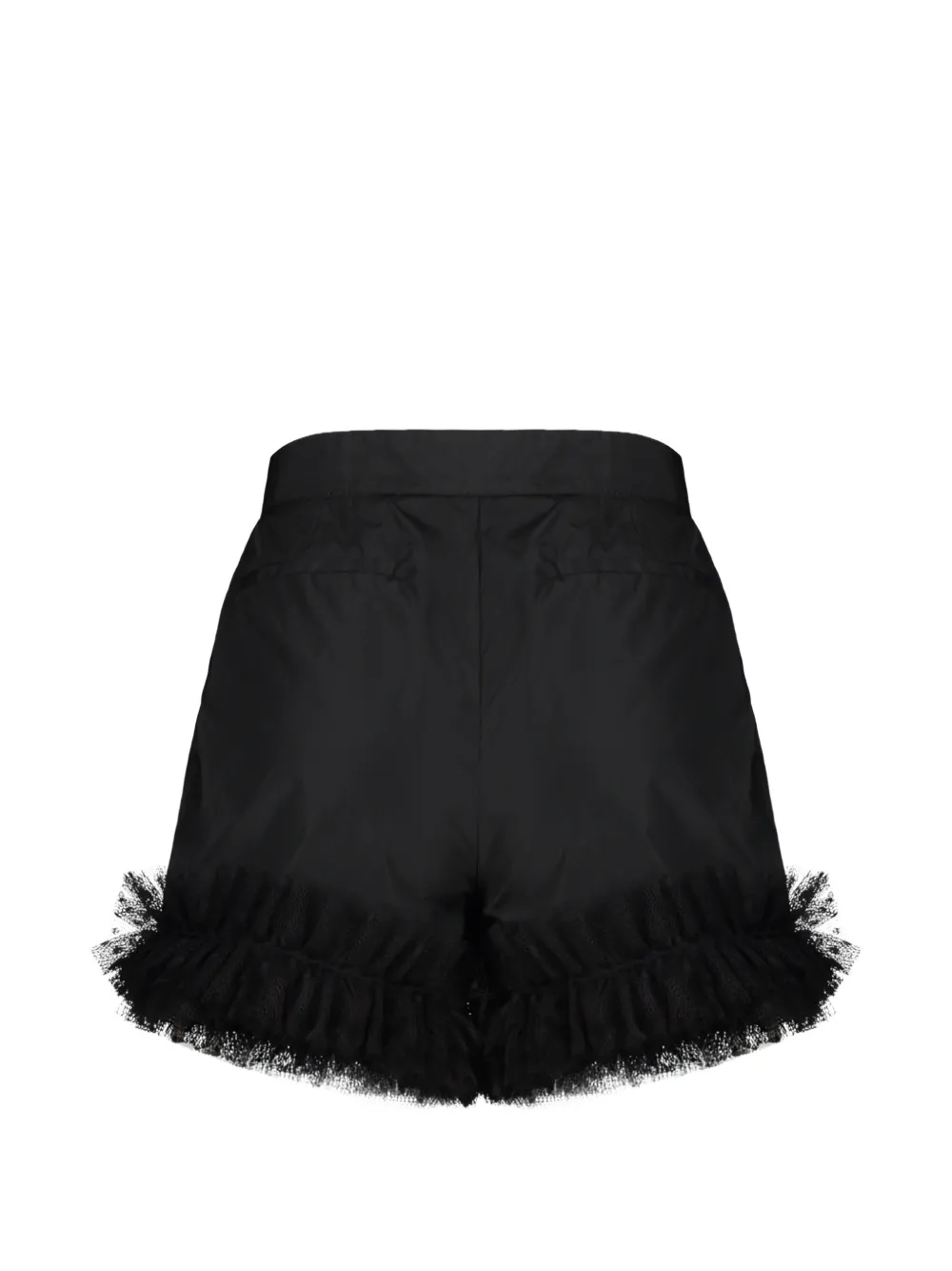 RED Valentino Shorts met tulen afwerking en ruches Zwart