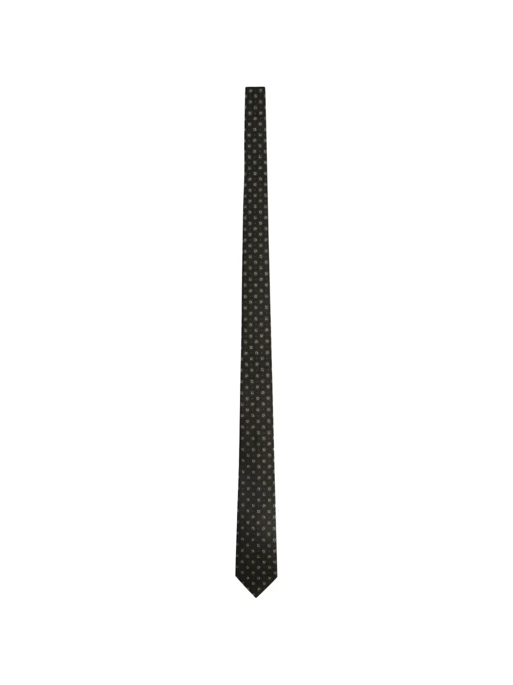 Zegna patterned tie - Nero