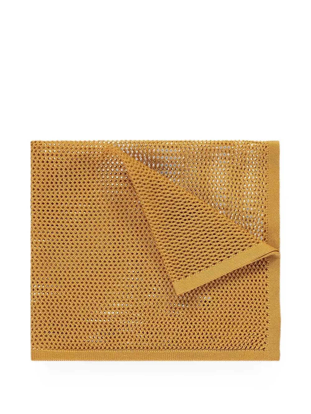 Zegna Opengebreid pochet Geel