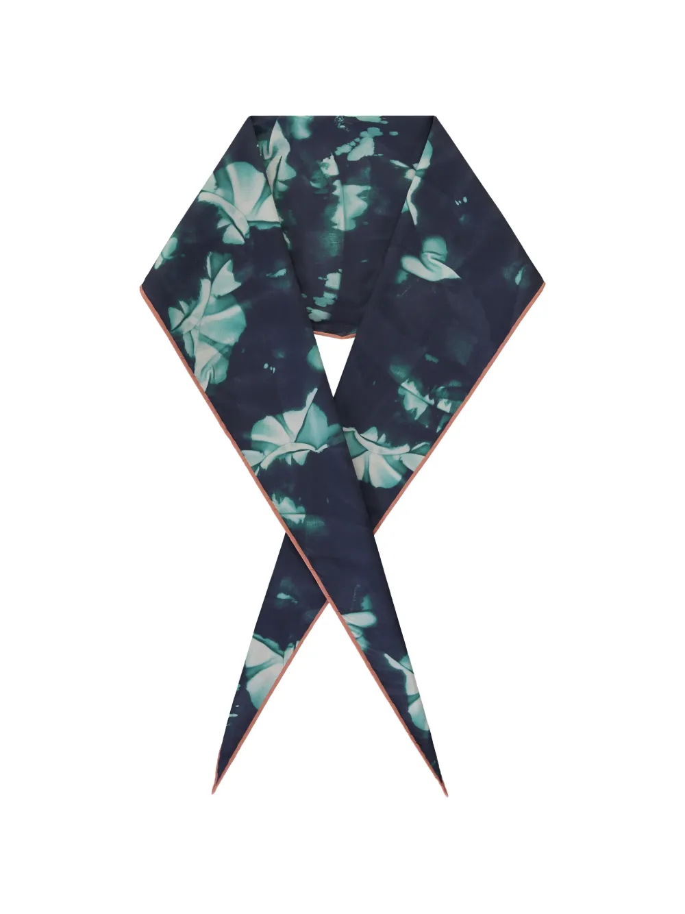 Zegna Sjaal met bloemenprint Blauw