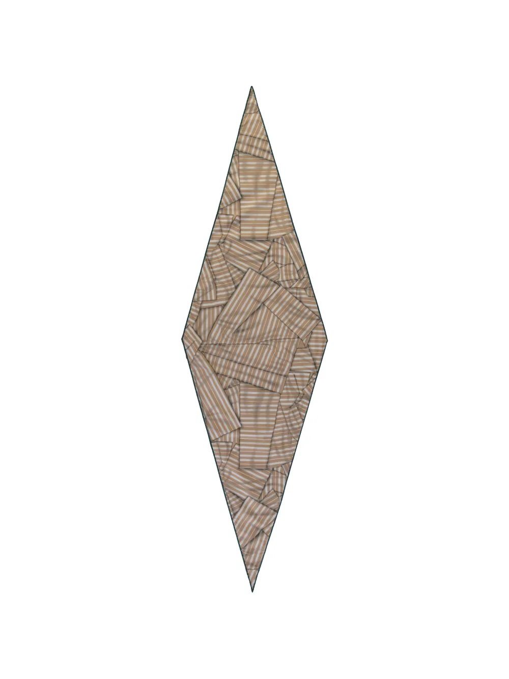 Zegna striped diamond-shaped scarf - Marrone
