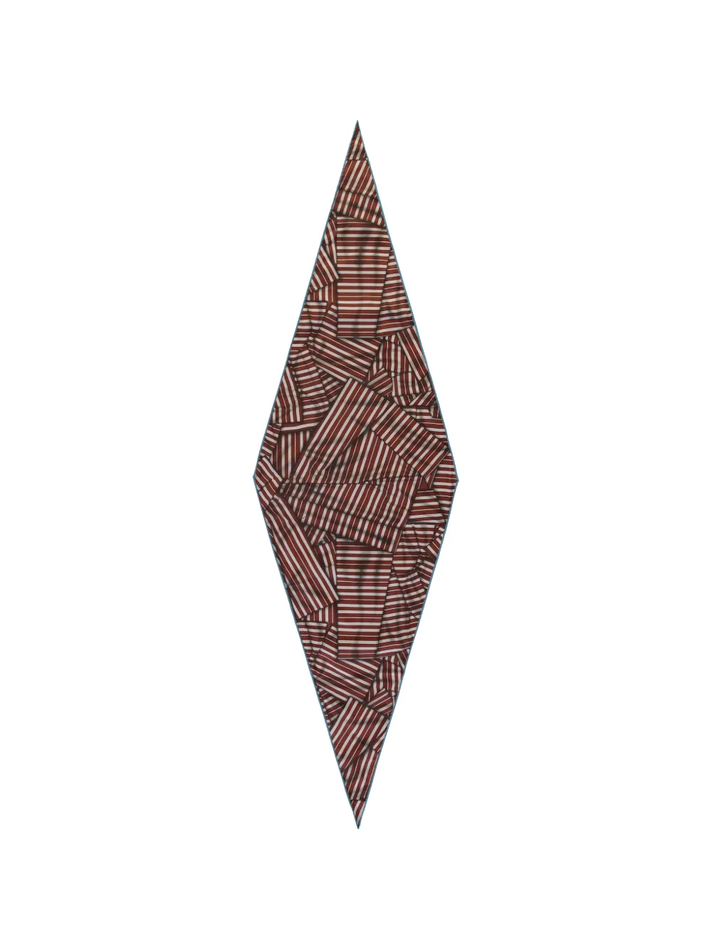 Zegna striped diamond-shaped scarf - Marrone