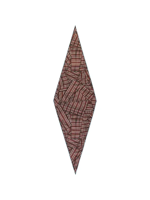 Zegna striped diamond-shaped scarf