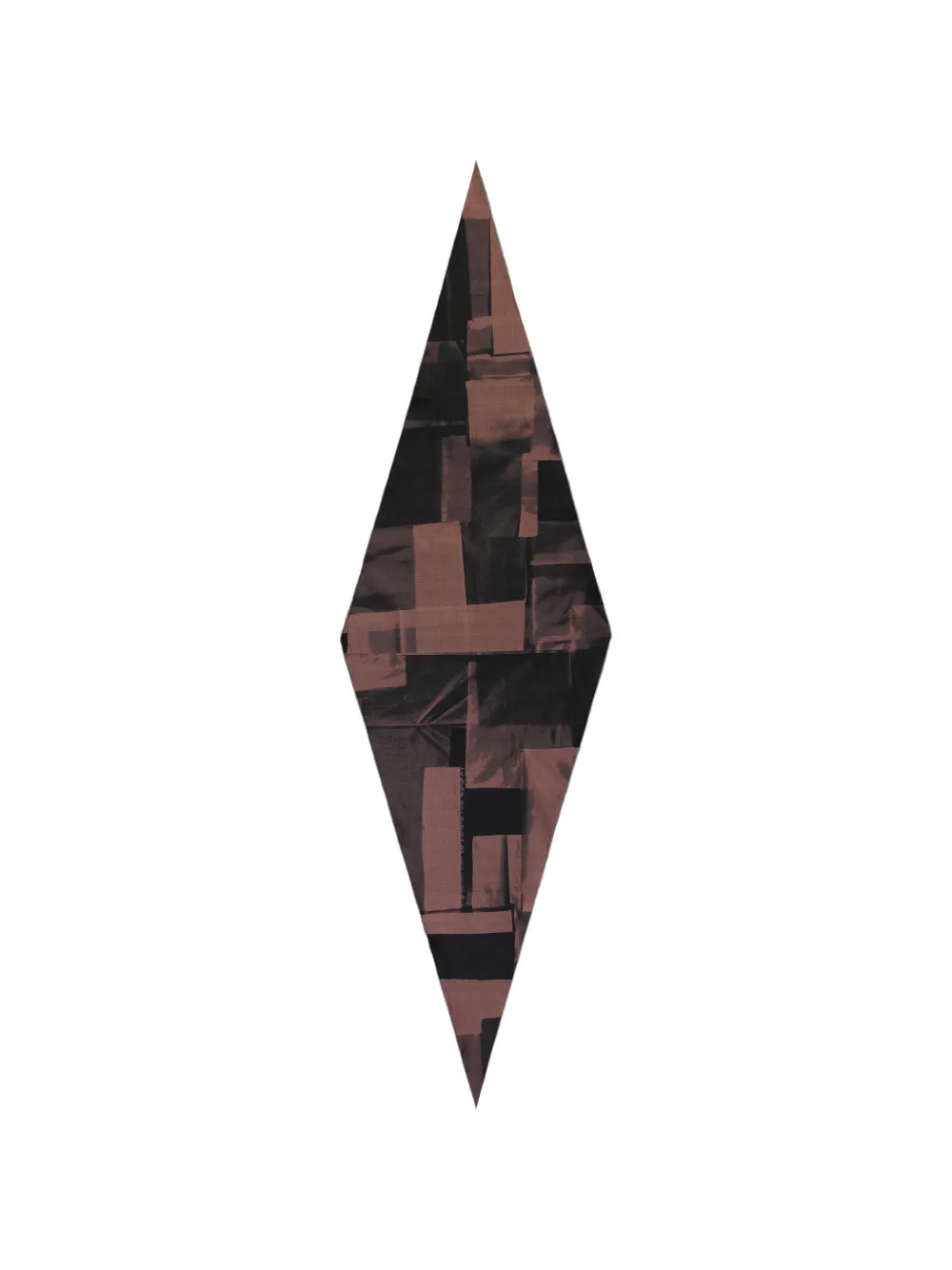 Zegna abstract-print diamond-shaped scarf - Brown