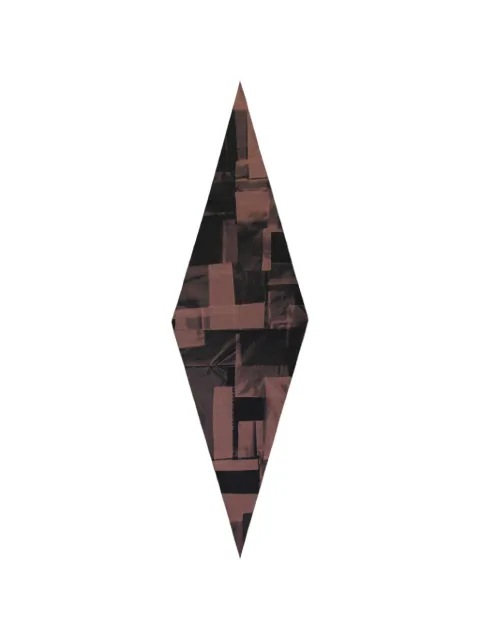 Zegna abstract-print diamond-shaped scarf