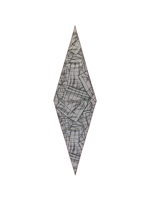 Zegna stripe-print diamond-shaped scarf