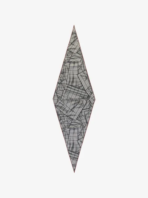 Zegna stripe-print diamond-shaped scarf