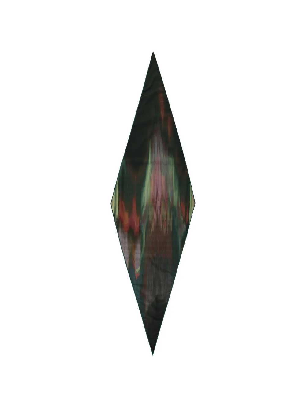 Zegna abstract-print diamond-shaped scarf - Grün