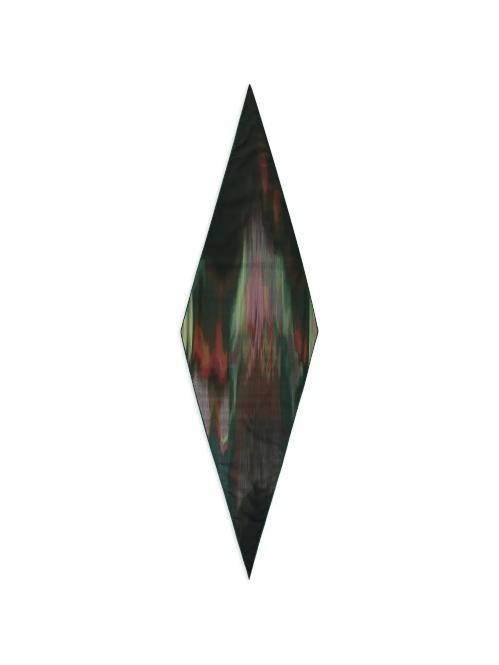 Zegna abstract-print diamond-shaped scarf - Grün