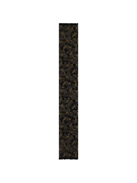 Zegna abstract-print fringed scarf