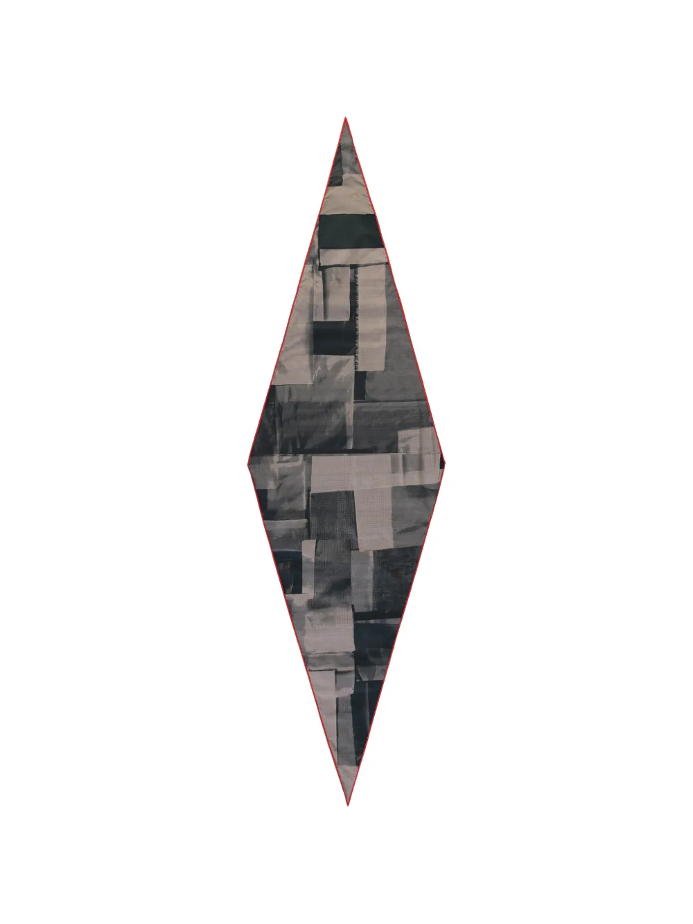 Zegna abstract-print diamond-shaped scarf - Grau
