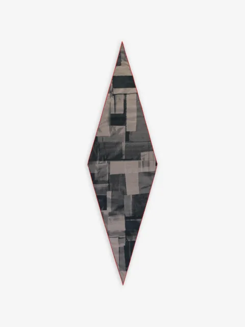 Zegna abstract-print diamond-shaped scarf