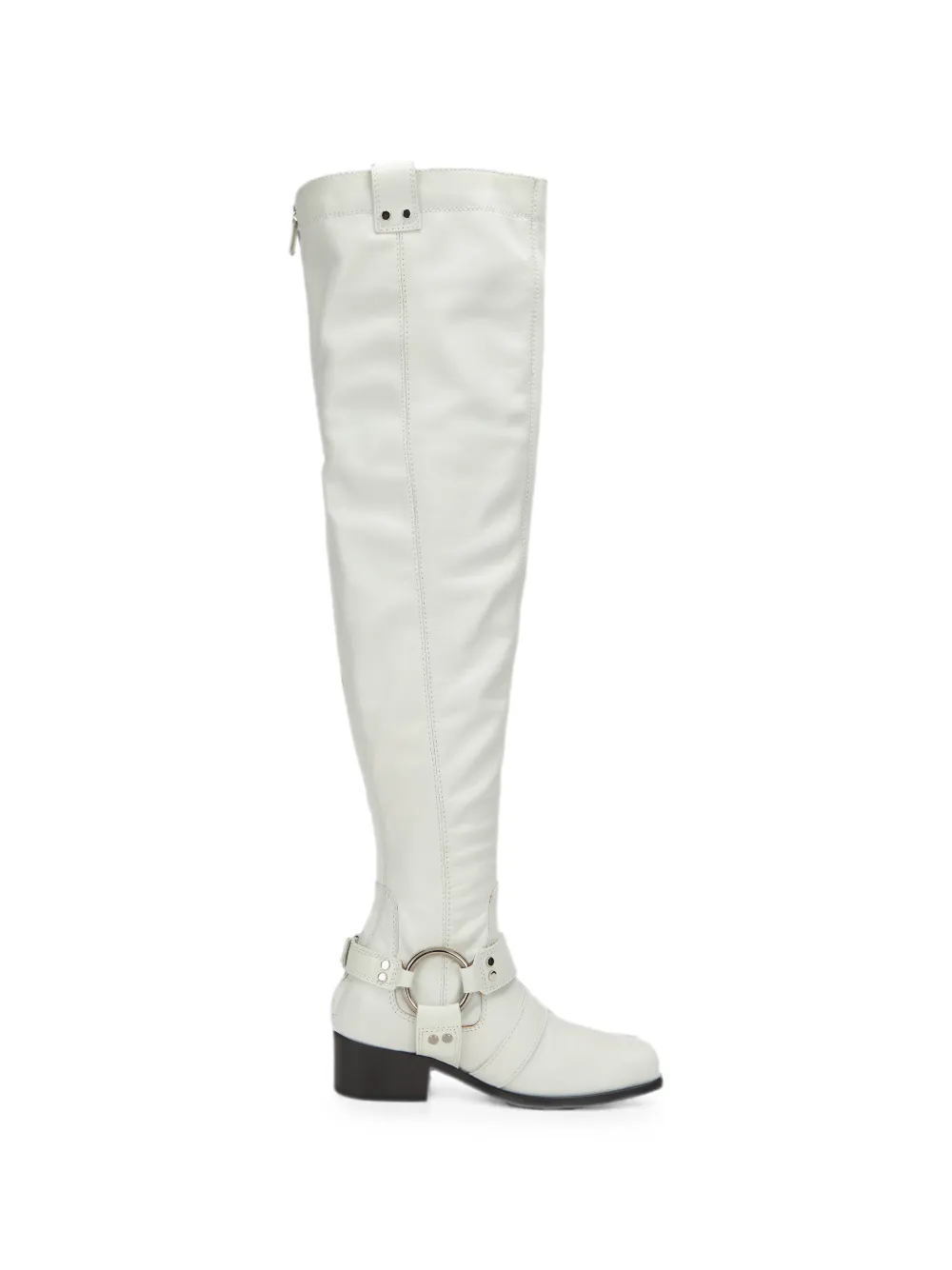 Moschino buckle-strap boots Wit