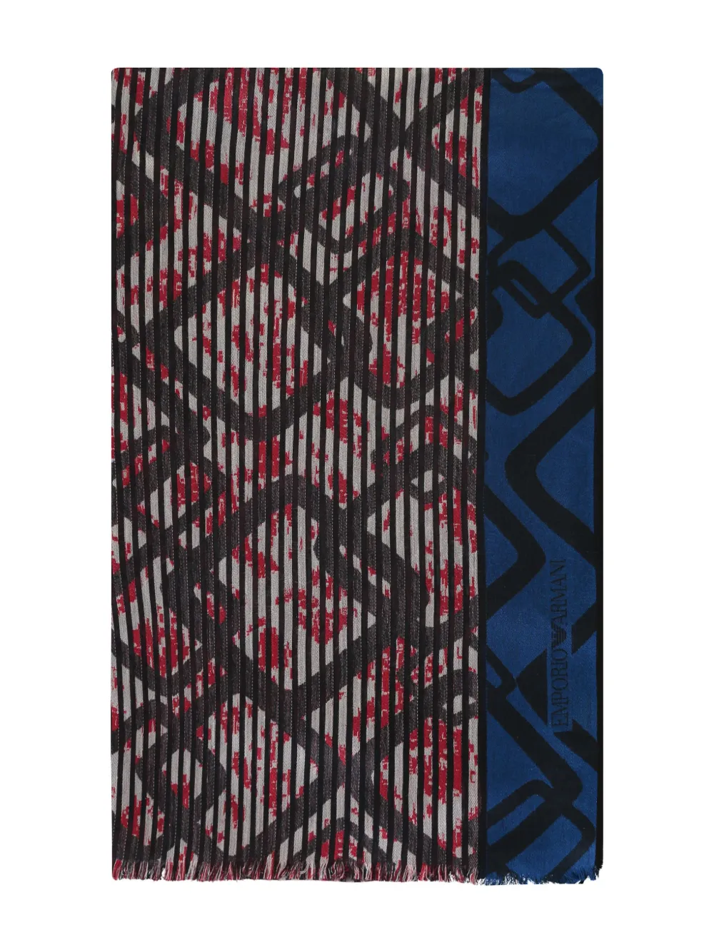 Emporio Armani abstract-pattern scarf Grijs