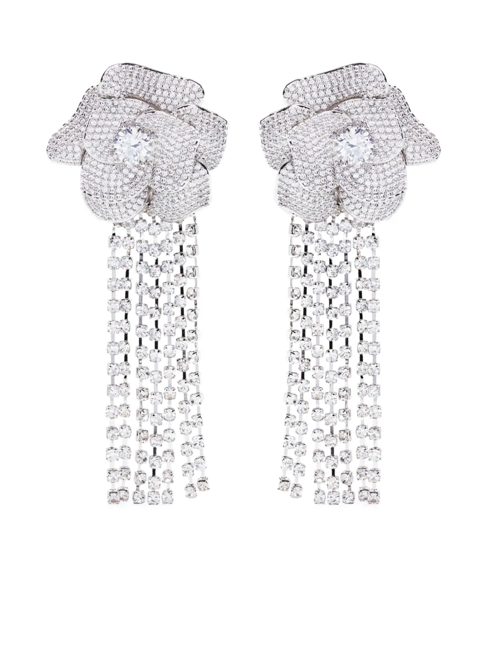 Self-Portrait aretes Crystal Curved | plateado | Image 1
