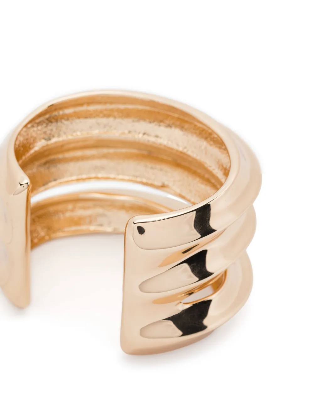 Self-portrait Gold Sculpted Cuff Accessories In Gold