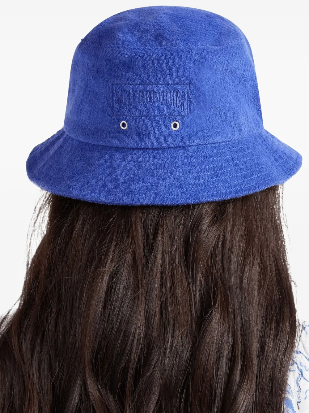 Vilebrequin Vissershoed met geborduurd logo Blauw