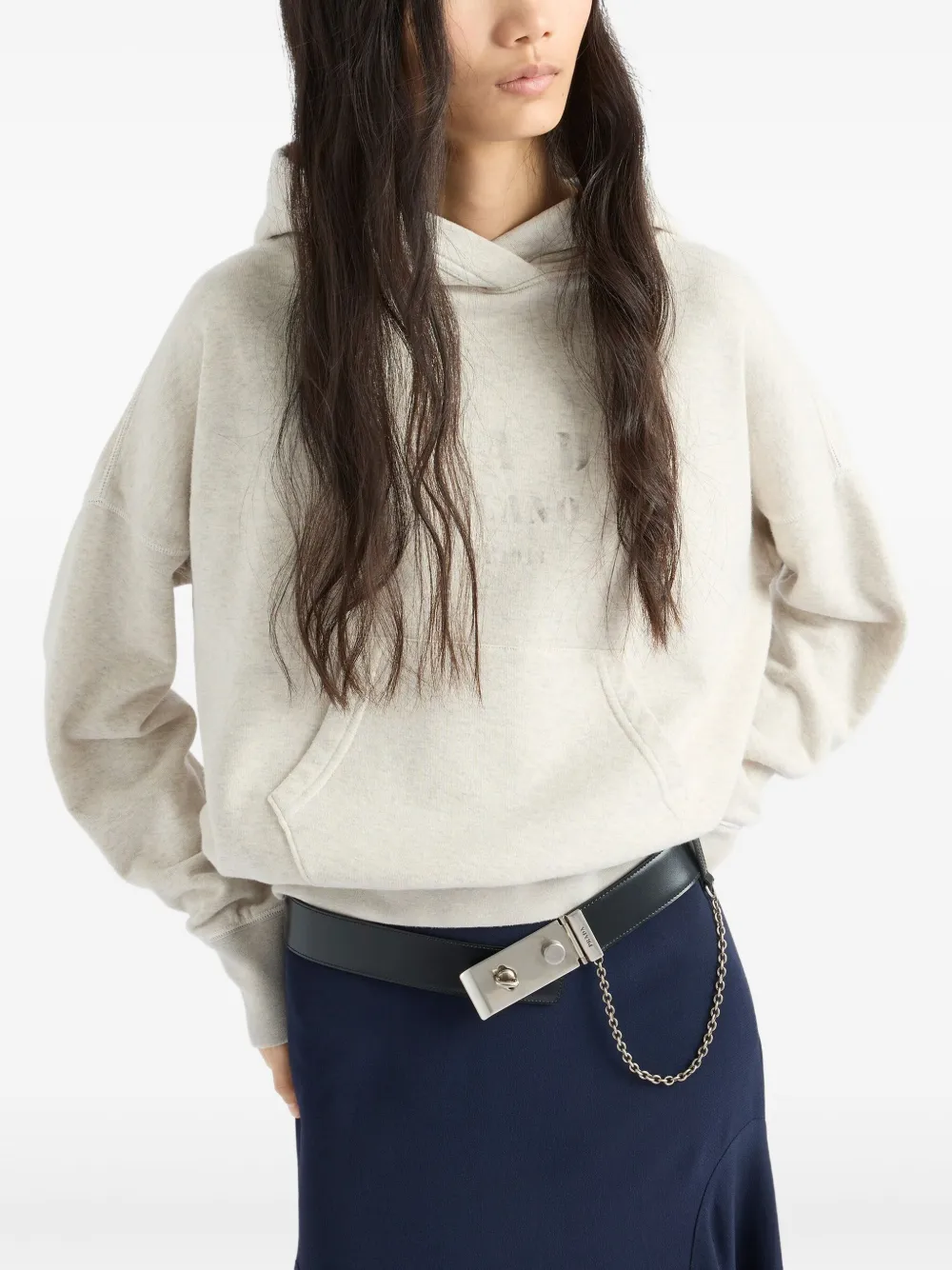 Prada Jersey hoodie Beige