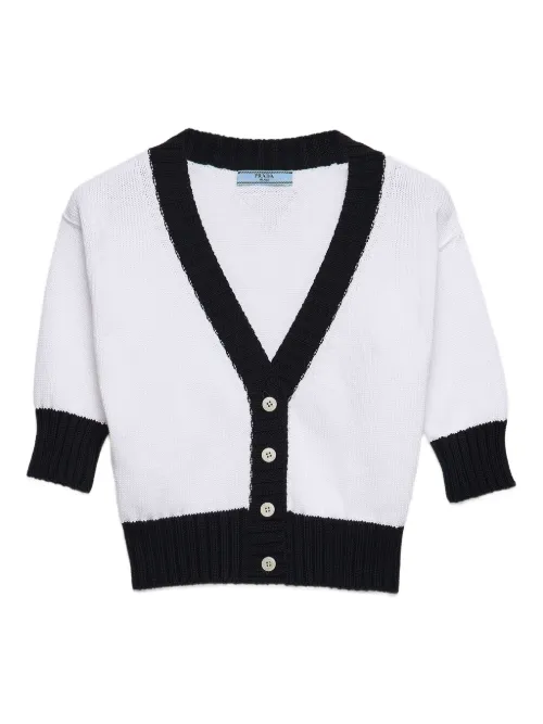 Prada cardigan en maille - Blanc - Prada - Modalova