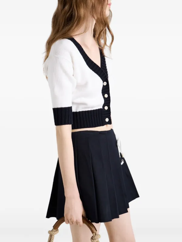 Prada Knitted Cardigan | White | FARFETCH ZA
