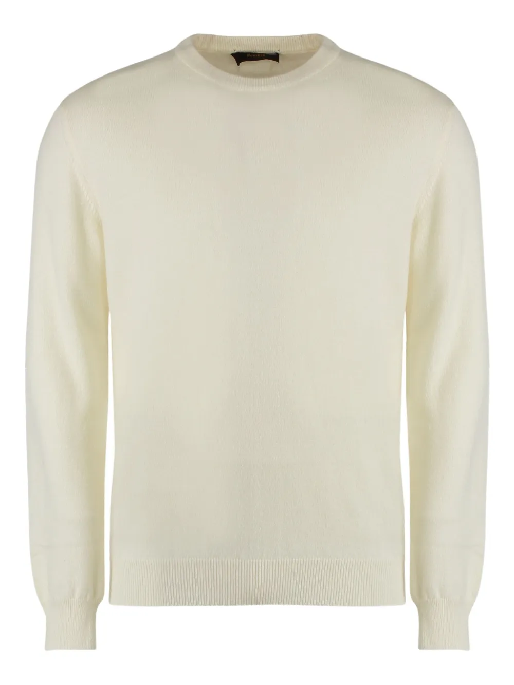 Moorer ribbed crew-neck cashmere sweater Wit